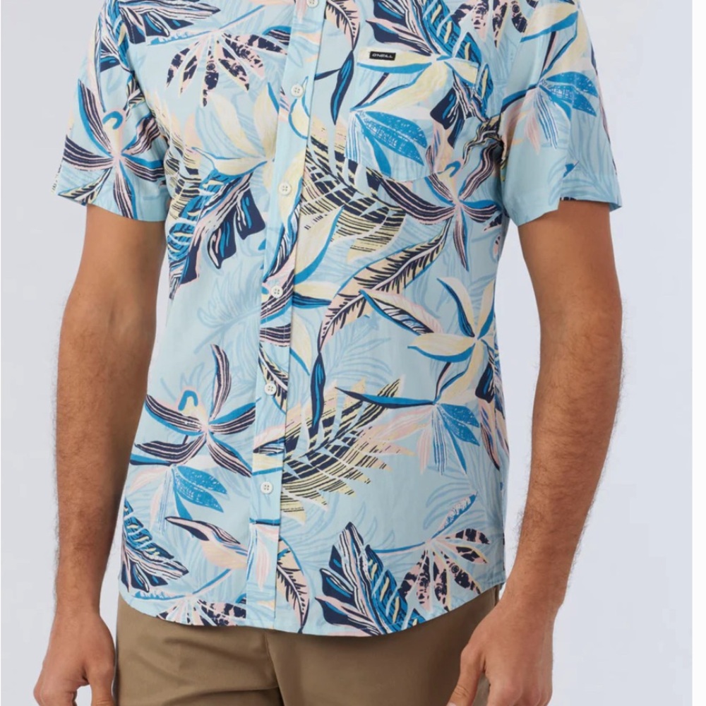 NWT O'Neill Oasis Eco Modern Fit Shirt color: Sky Men’s XL